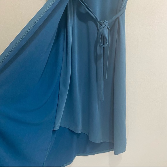 NWT BCBGMaxazria Arissa Moroccan Blue Wrap Dress M - Picture 8 of 9